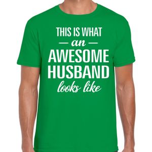 Awesome Husband / echtgenoot cadeau t-shirt groen voor heren 2XL  -