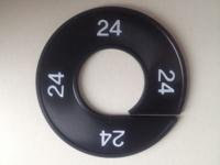 Maatring zwart/wit 24