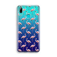 Flamingoprint groen: Huawei P Smart (2019) Transparant Hoesje