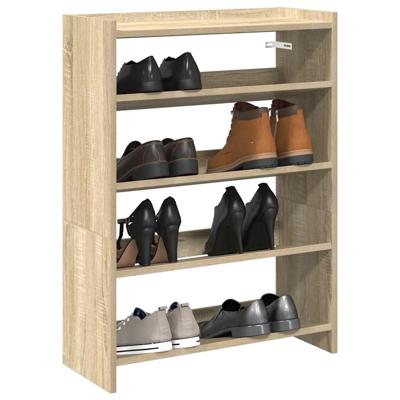 Schoenenrek 60x25x81 cm bewerkt hout sonoma eikenkleurig