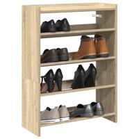 Schoenenrek 60x25x81 cm bewerkt hout sonoma eikenkleurig