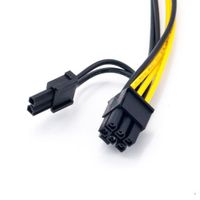 6Pin Female to Dual 8Pin Male Graphics Power Cable, Approx.20CM