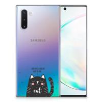 Samsung Galaxy Note 10 Telefoonhoesje met Naam Cat Good Day