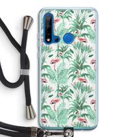 Flamingo bladeren: Huawei P20 Lite (2019) Transparant Hoesje met koord