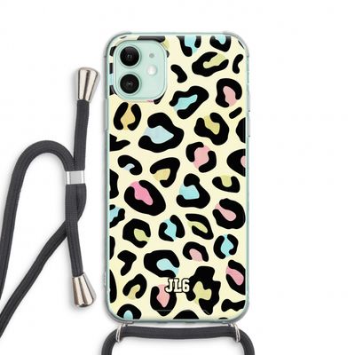 Leopard pattern: iPhone 11 Transparant Hoesje met koord
