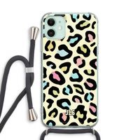 Leopard pattern: iPhone 11 Transparant Hoesje met koord