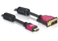Delock 84342 HDMI-kabel HDMI / DVI Adapterkabel HDMI-A-stekker, DVI-D 18+1-polige stekker 1.80 m Zwart - thumbnail