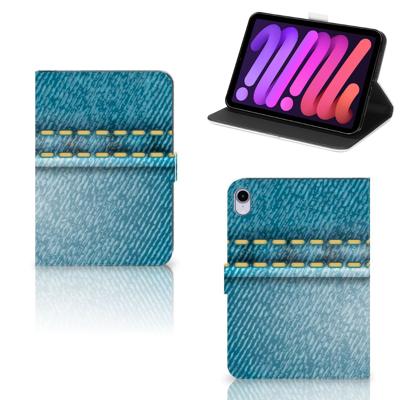 iPad Mini 6 (2021) Tablet Hoes met standaard Jeans iPad Mini 6 (2021) Tablet Hoes met standaard Jeans