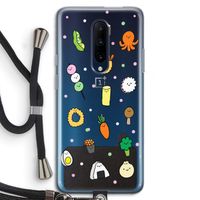 Happy bento friends: OnePlus 7 Pro Transparant Hoesje met koord