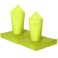 Feest servetten - 50x - limegroen - 2 laags - 33x33cm