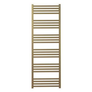 Crosswater MPRO handdoekradiator - 138x48cm - 568 watt - geborsteld messing (goud) MP48X13800F