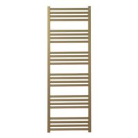 Crosswater MPRO handdoekradiator - 138x48cm - 568 watt - geborsteld messing (goud) MP48X13800F