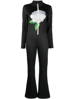 Cynthia Rowley combinaison évasée à fleurs - Noir
