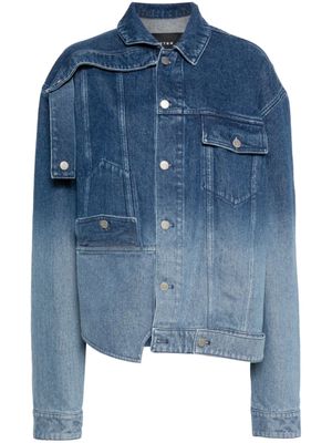 Botter veste crop en jean à design asymétrique - Bleu