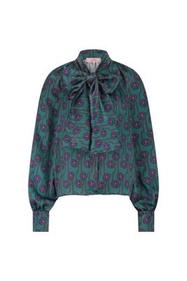 Kimora square flower blouse - multi color - 13333