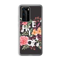Hello in flowers: Huawei P40 Pro Transparant Hoesje