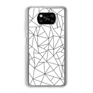 Geometrische lijnen zwart: Xiaomi Poco X3 NFC Transparant Hoesje