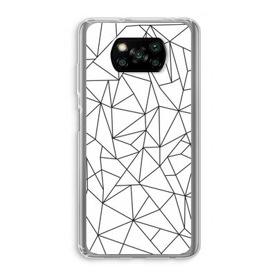 Geometrische lijnen zwart: Xiaomi Poco X3 NFC Transparant Hoesje