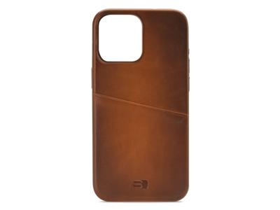 Senza Senza Desire Leather Cover with Card Slot Apple iPhone 14 Pro Max Burned Cognac