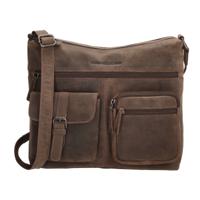 Hide & Stitches Idaho Cross body Shoulder bag-Dark Brown