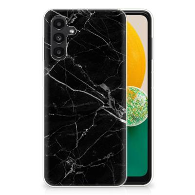 Samsung Galaxy A13 | A04s | TPU | Siliconen hoesje | Marmer Zwart - Origineel Cadeau Vader