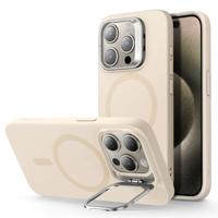 iPhone 15 Pro Cloud Soft Case with Stash Stand (HaloLock) - Light Tan