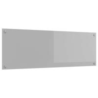 VidaXL Keuken spatscherm lichtgrijs 120 x 40 cm gehard glas