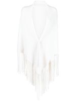 Malo cape en cachemire à franges - Blanc