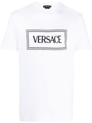 Versace t-shirt 90s Logo brodé - Blanc