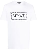 Versace t-shirt 90s Logo brodé - Blanc - thumbnail