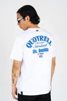 Quotrell Avenida T-Shirt Heren Wit/Blauw - Maat XS - Kleur: WitBlauw | Soccerfanshop