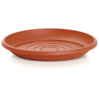 Opvangschaal / onderschaaltje bloempot / plantenpot - terracotta - rond - Dia 29 cm - kunststof