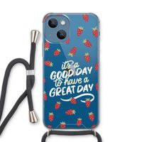 Don't forget to have a great day: iPhone 13 Transparant Hoesje met koord