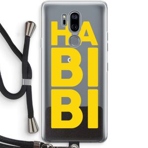 Habibi Blue: LG G7 Thinq Transparant Hoesje met koord