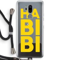 Habibi Blue: LG G7 Thinq Transparant Hoesje met koord