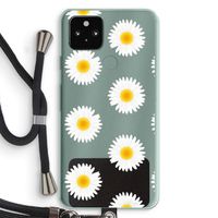 Margrietjes: Pixel 5a 5G Transparant Hoesje met koord
