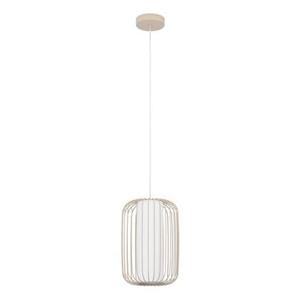 EGLO Terrarosa Hanglamp - E27 - Ø 24 cm - Zand|Wit - Staal|Textiel