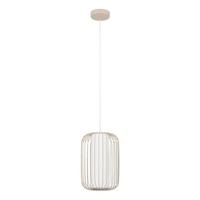 EGLO Terrarosa Hanglamp - E27 - Ø 24 cm - Zand|Wit - Staal|Textiel