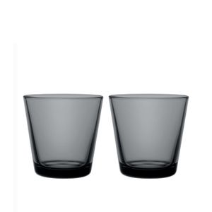 Iittala Kartio Glazen 21 cl donkergrijs, per 2