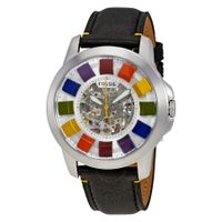 Horlogeband Fossil ME3116 Leder Zwart