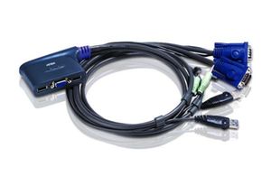 Aten 2-poorts USB VGA-/audiokabel KVM-switch (0,9m) | 1 stuks - CS62US-AT CS62US-AT