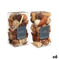 Decoratieve potpourri Gift Decor Wit Bruin Rood 14 x 30,5 x 14 cm (6 Stuks)