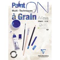 Tekenblok Clairefontaine Paint On A4 gekorreld 20 vel 250gr | 4 stuks