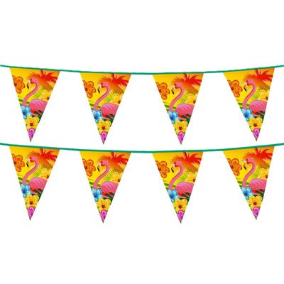 Boland Vlaggenlijn Hawaii - 2x - 6 meter - kunststof - tropisch thema - vlaggetjes Boland Vlaggenlijn Hawaii - 2x - 6 meter - kunststof - tropisch thema - vlaggetjes