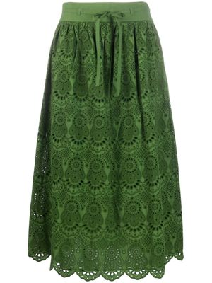 Ulla Johnson jupe Clarabella à détails d'œillets - Vert