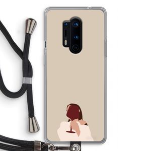 I drink wine: OnePlus 8 Pro Transparant Hoesje met koord
