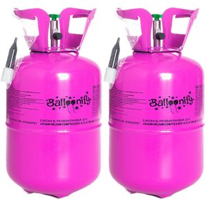 2x Stuks helium tank/cilinder voor ca. 30 ballonnen