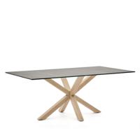 Kave Home Eettafel 'Argo' Iron Moss Keramiek, 200 x 100cm, kleur Naturel