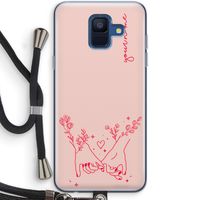 Best Friends: Samsung Galaxy A6 (2018) Transparant Hoesje met koord
