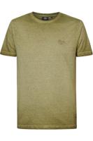 Petrol Industries Modern Fit T-Shirt ronde hals groen, Melange - thumbnail